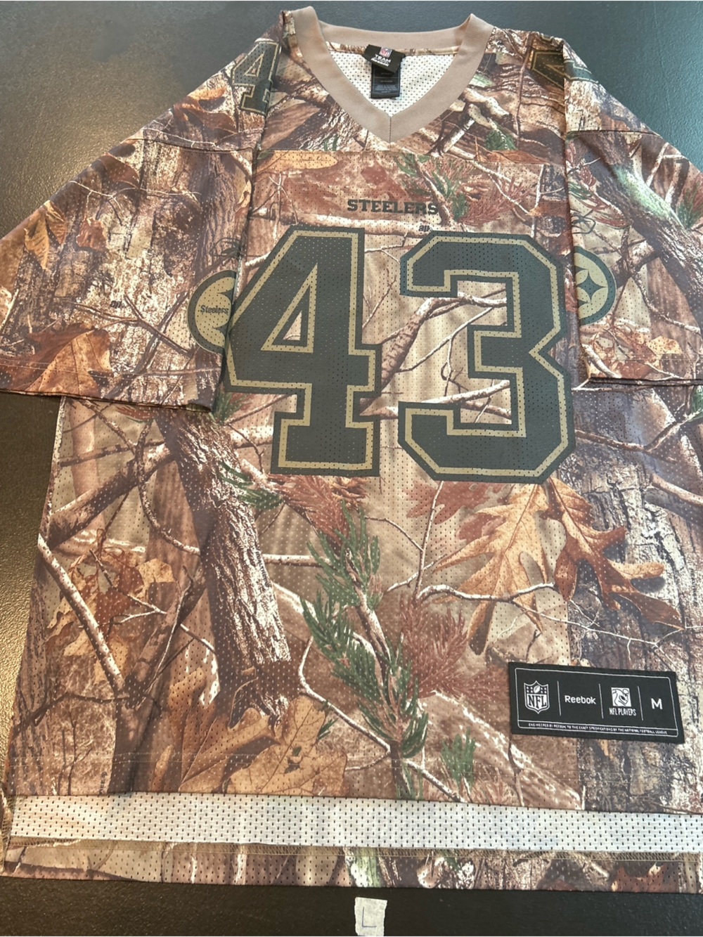 Reebok Realtree Camo Mesh Jersey in Brown and Green
